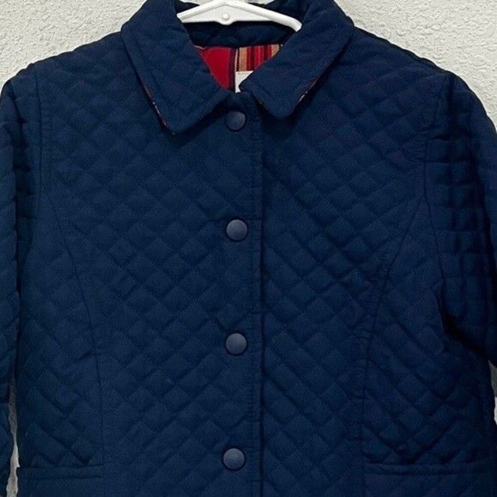 Talbots Kids Blue Quilted Button up Jacket Coat Size 3 - Picture 3 of 4